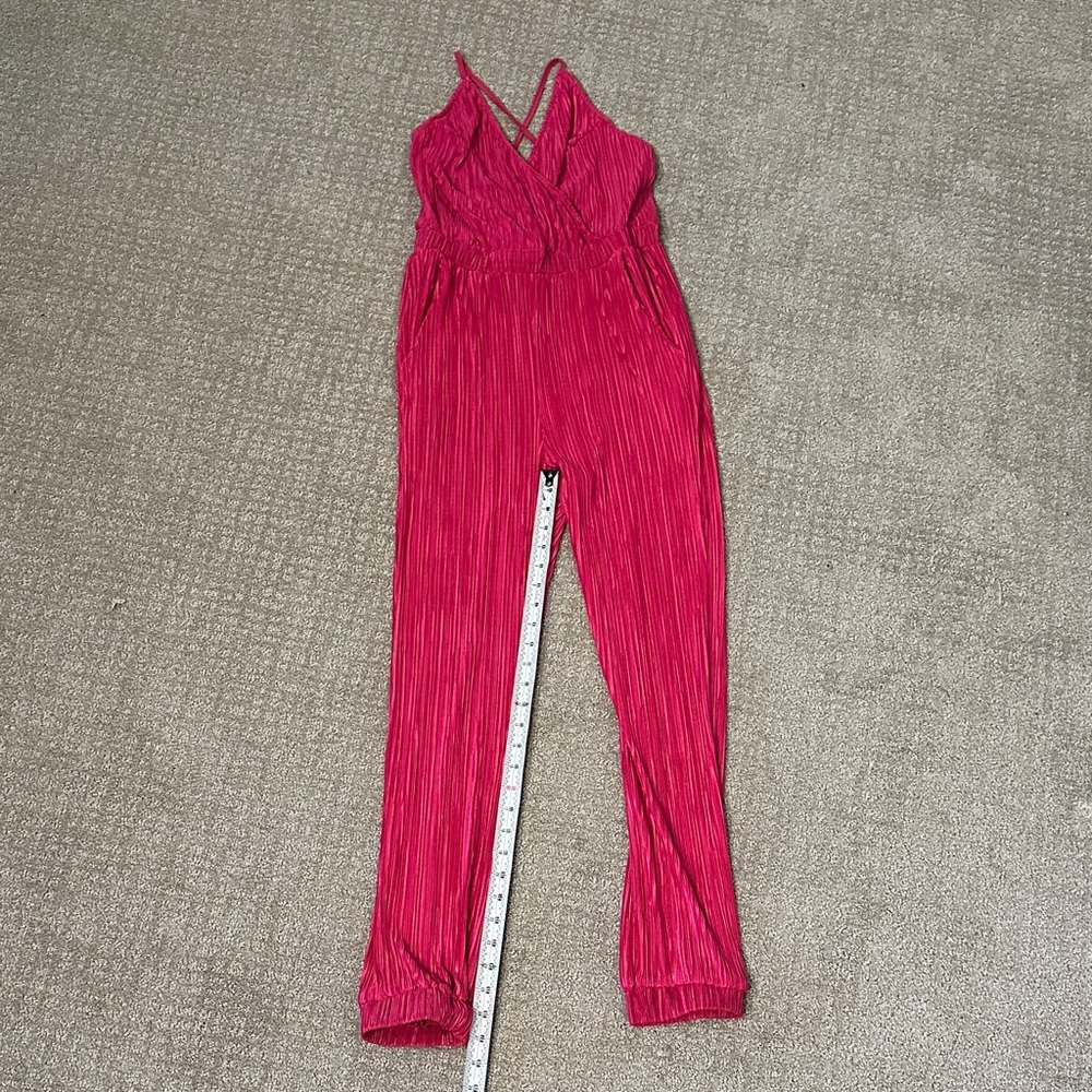 June & Hudson Pink Jumpsuit size medium